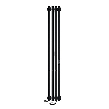 Полотенцесушитель электрический Indigo Style Pro 1200х180 мм 165 Вт с терморегулятором черный муар