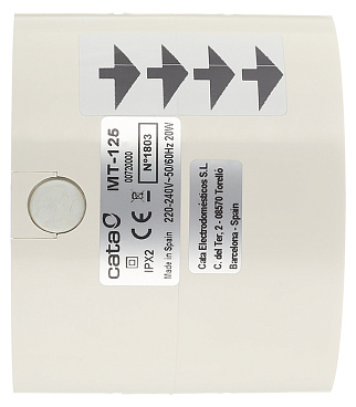 Вентилятор канальный осевой Cata MT-125 d120 мм слоновая кость