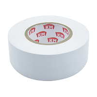 Изолента КМ ПВХ белая 19 мм 20 м односторонняя