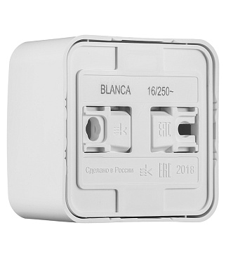 Розетка Systeme Electric Blanca накладная белая со шторками (BLNRA011111)