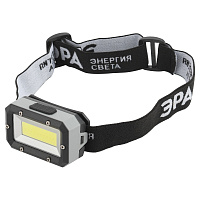 Фонарь налобный Эра Шторм GB-708 светодиодный 1 LED 5 Вт на батарейках AAA ударопрочный пластик 4 режима (Б0052750/82825)
