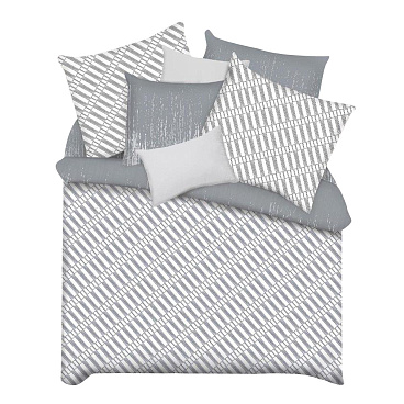 Комплект постельного белья 2-спальный бязь Melissa Main серый с простыней 180х215 см