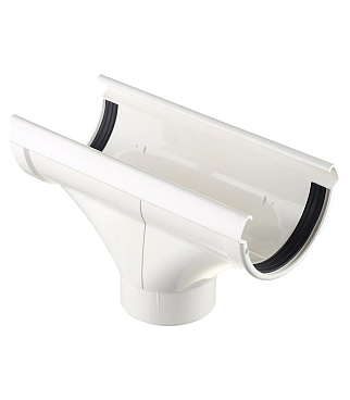 Воронка желоба Docke Lux пластиковая d140-100 мм пломбир RAL 9003