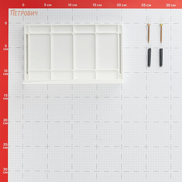 Полка для ванной Violet Виолет 200х120х75 мм пластик белая (161006)