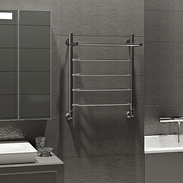 Полотенцесушитель водяной MyFrea MyParis 600х500 мм с полкой хром