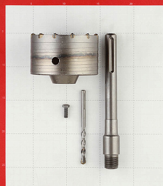 Коронка твердосплавная Практика (038-852) по бетону d100 мм с переходником