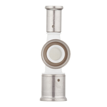 Тройник Henco (11PKW-262616) 26(пресс) х 26(пресс) х 16(пресс) PVDF белый