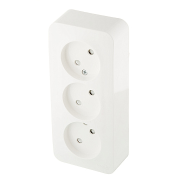 Розетка Systeme Electric Blanca накладная молочная со шторками (BLNRA001312)