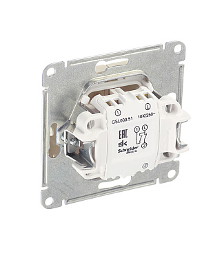 Выключатель Systeme Electric Glossa двухклавишный встраиваемый бежевый (GSL000251)