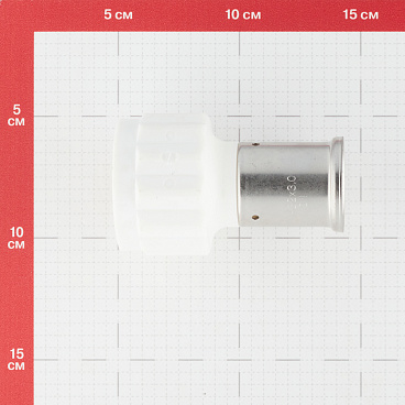 Муфта Henco (18PKW-3207) 32(пресс) х 1 1/4 ВР(г) белая PVDF