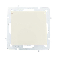 Розетка Lezard Vesna встраиваемая крем с крышкой (742-0388-123B)