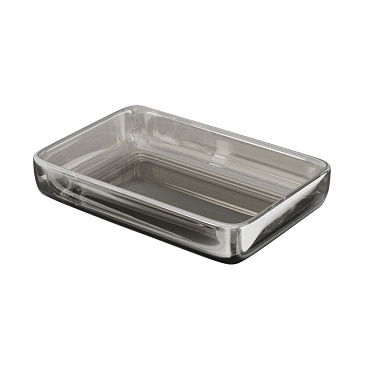 Мыльница для ванной Fora Mirage настольная стекло хром (FOR-MIR03)