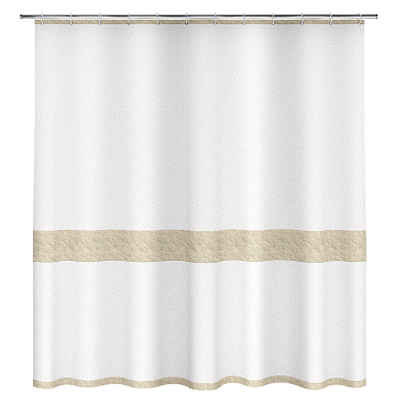 Штора для ванны Fora Stone Natural 1800х1800 мм полиэстер белая/бежевая (FOR-STN203NAT)