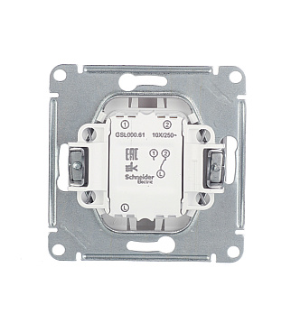 Переключатель Systeme Electric Glossa одноклавишный встраиваемый белый (GSL000161)
