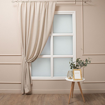 Штора канвас бежевая 160х260 см Amore Mio (98563)