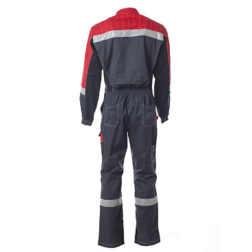 Комбинезон защитный Спрут Формула 56-58 рост 182-188 см серый/красный