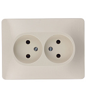 Розетка Systeme Electric Glossa встраиваемая бежевая (GSL000220)