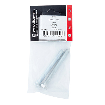 Болт оцинкованный M8x70 мм DIN 933 10,9 (2 шт.)