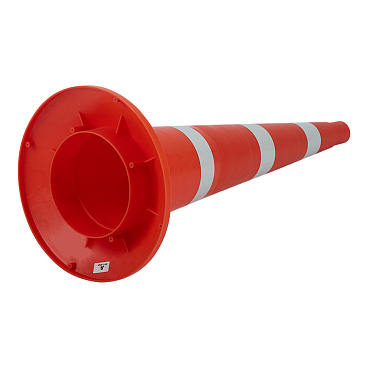 Конус дорожный Протэкт 750 мм упругий со светоотражающей лентой