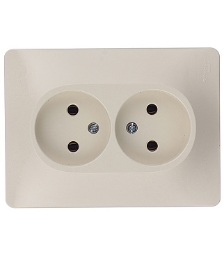 Розетка Systeme Electric Glossa встраиваемая бежевая (GSL000220)