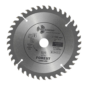 Диск пильный по дереву Trio-Diamond 165х20х1,4 мм 40 зубьев (FLL805)