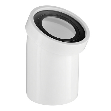 Отвод для унитаза АНИ пласт d110 мм 22,5° пластиковый переходной для унитаза (W2220)