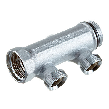 Коллектор Tiemme 1 ВР(г) х 2 выхода 3/4 НР(ш) ЕК х 1 НР(ш) регулируемый (1860024/1877K50060502)