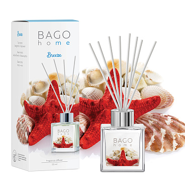 Аромадиффузор с палочками Bago home Бриз 50 мл