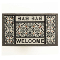 Коврик придверный противоскользящий Format Classic Орнамент 40х68 см влаговпитывающий серый