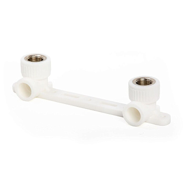 Угол полипропиленовый Lammin 20 мм х 1/2 ВР(г) с креплением двойной (Lm31057020015)