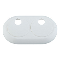 Отражатель декоративный двойной MCH d15 мм с эксцентриковой накладкой белый пластиковый (KB2000-15KIT)