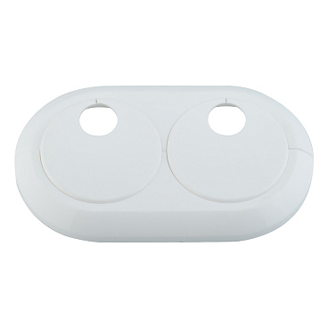 Отражатель декоративный двойной MCH d15 мм с эксцентриковой накладкой белый пластиковый (KB2000-15KIT)