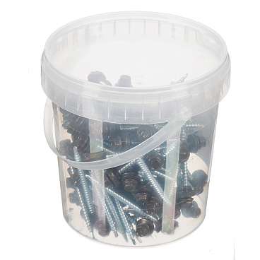 Саморезы кровельные с буром 70х4,8 мм металл-дерево темно-коричневые RR 32 Daxmer (100 шт.)