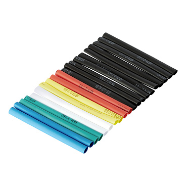 Трубка термоусадочная КВТ Колорит ТНТ нг 6/3 мм 100 мм 6 цветов (20 шт.)