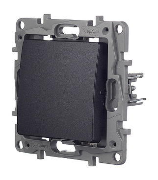 Переключатель Legrand Etika одноклавишный встраиваемый антрацит (672605)