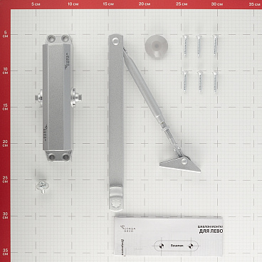 Доводчик дверной Corsa Deco (40-60 кг) серебро