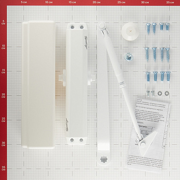 Доводчик дверной Lavelly (65-85 кг) белый