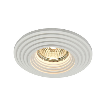 Светильник потолочный встраиваемый Maytoni Gyps Modern GU10 35 Вт 4 кв.м белый IP20 (DL004-1-01-W)