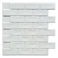 Панель ПВХ 600х600х6 мм eclectica офсет Grace белый кирпич 0,36 кв.м