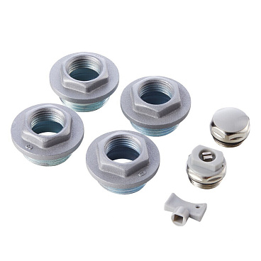 Набор присоединительный Royal Thermo 1" х 1/2" для радиатора серебристый 7 предметов (НС-1614216)