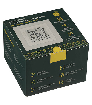 Терморегулятор электронный сенсорный для теплого пола Spyheat SDF-419В бежевый