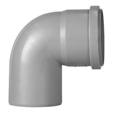 Отвод Ostendorf HTB d75 мм 87° пластиковый для внутренней канализации (113140)