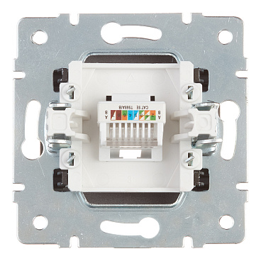 Розетка компьютерная Lezard Karina встраиваемая черный бархат (707-4288-139)