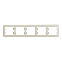 Рамка Systeme Electric Glossa пятиместная бежевая (GSL000205)