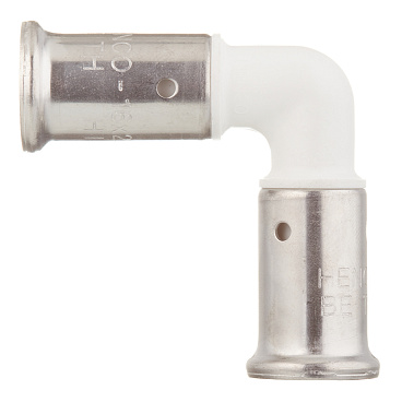 Угол Henco (1PKW-1616) 16(пресс) х 16(пресс) PVDF белый