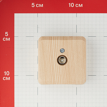 Розетка телевизионная Systeme Electric Этюд накладная сосна (TVA-002D)
