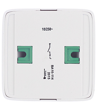 Выключатель Hegel Alfa одноклавишный накладной белый с подсветкой (ВА10-114)