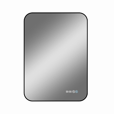 Зеркало с подсветкой прямоугольное 50х70 см с часами Continent Caseiro Led (ЗЛП5050)