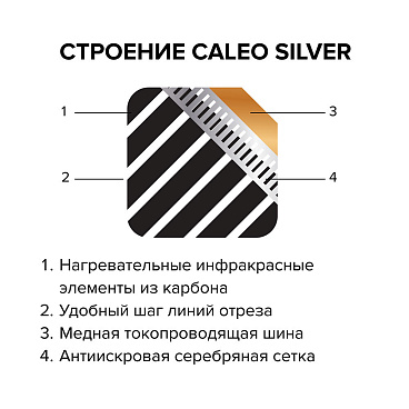 Теплый пол пленочный Caleo Silver 4 кв.м 150 (600) Вт