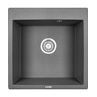 Мойка для кухни Granula 52х51х20 см врезная с сифоном кварц графит